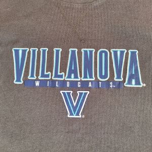 Mens Villanova Gray Long Sleeve Waffle Knit Shirt XL